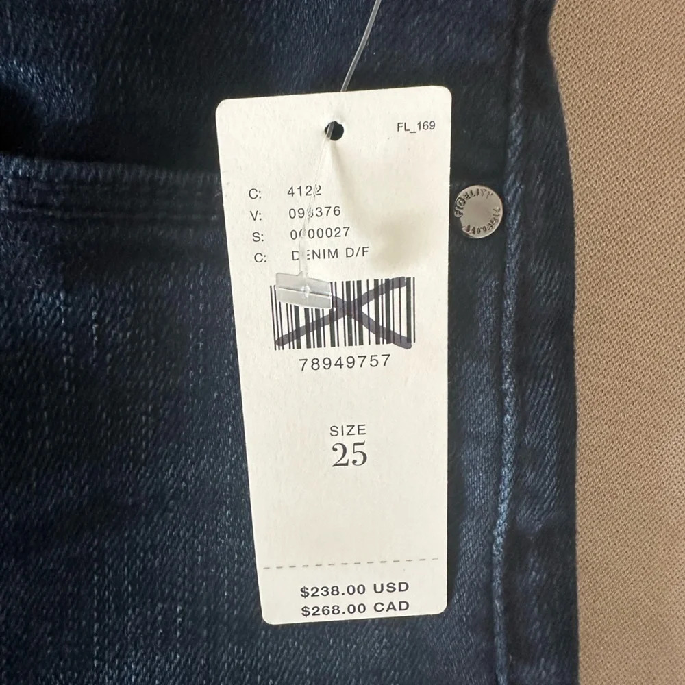 Fidelity - Katie High Classic Flare New With Tags Size 25 - Picture 6 of 6